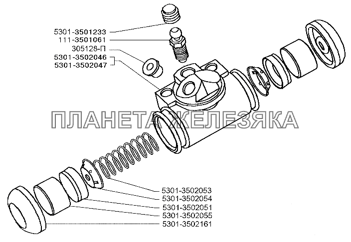 Цилиндр заднего тормоза ЗИЛ-5301 (2006)